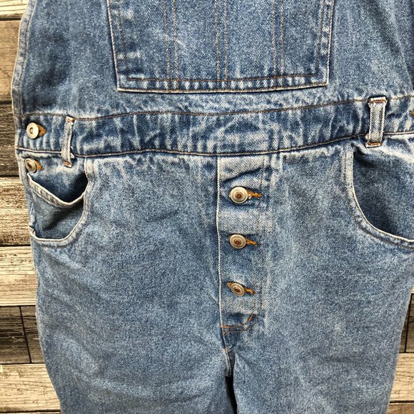 Vintage Denim Overall Shorts Size M - Picture 2 of 5